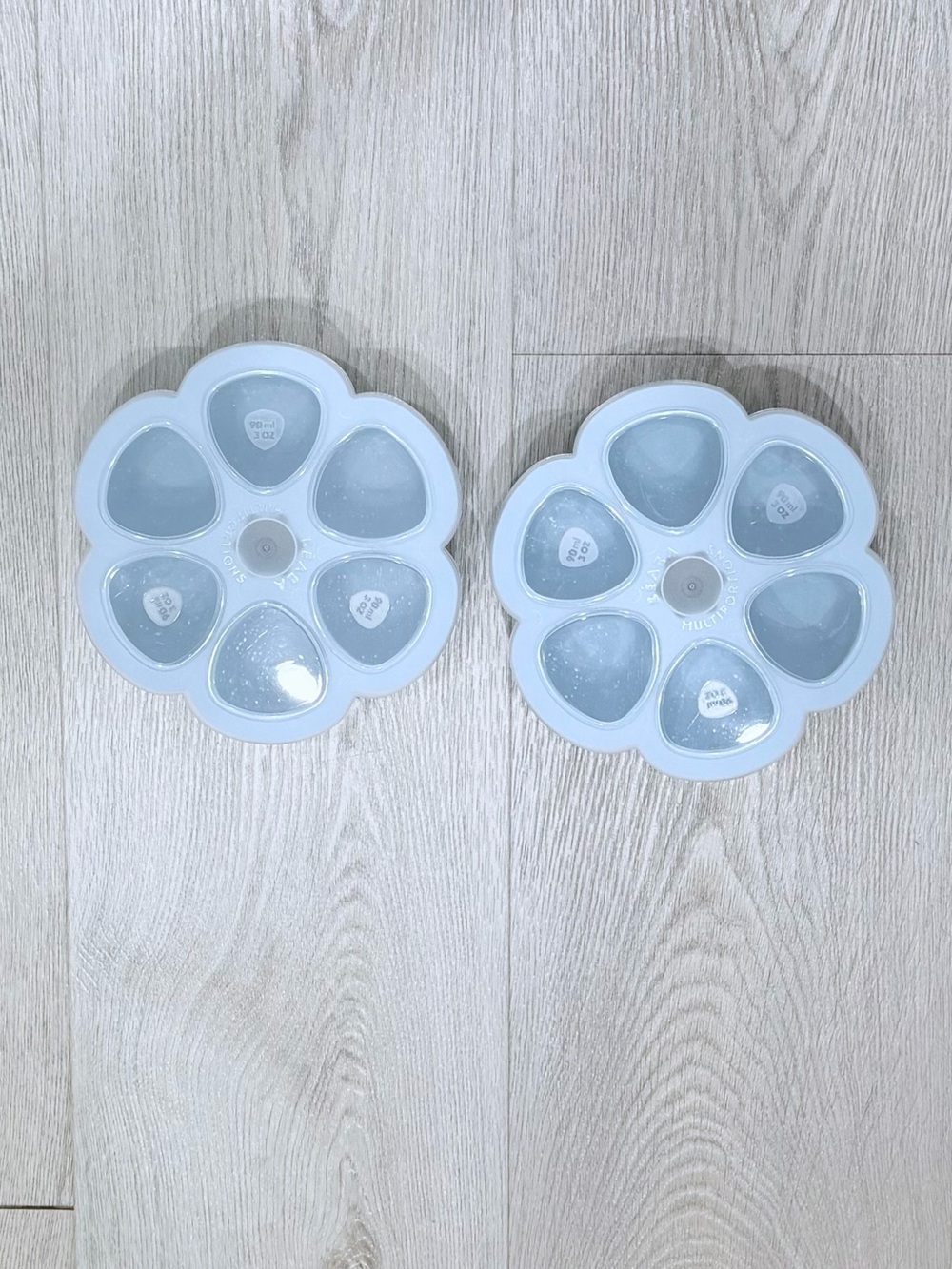 Beaba Silicone Portion Trays - 2PK (3oz) in color Rain